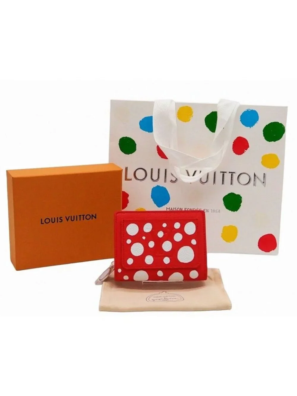 Louis Vuitton Lvyk Portefeuille Clair A Monogram Empreinte Yayoi Kusama